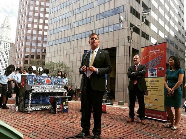 Photo of Boston City Hall at Boston City Hall, 1, Congress Street, Dock Square, North End, Boston, Suffolk County, Massachusetts, 02201, United States. Welcoming 60 \