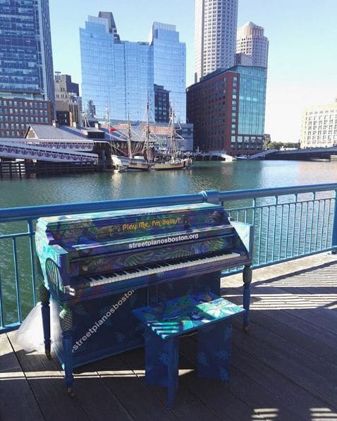 Public piano in Boston, Massachusetts, United States