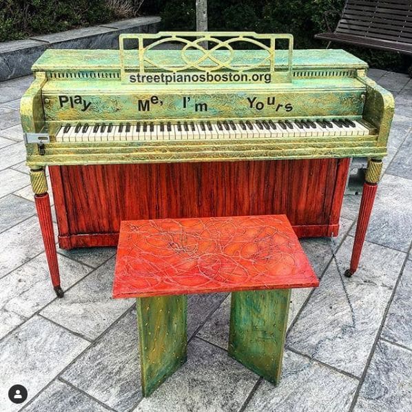 Public piano in Boston, Massachusetts, United States