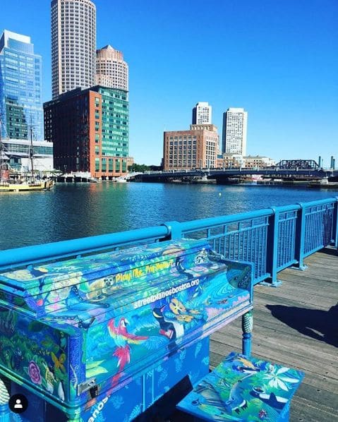 Public piano in Boston, Massachusetts, United States