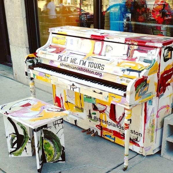 Public piano in Boston, Massachusetts, United States