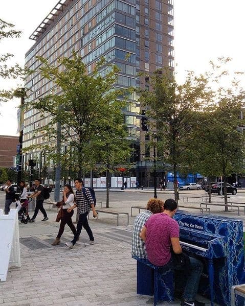 Photo of Seaport District, Boston at B Street, Seaport, Financial District, Boston, Suffolk County, Massachusetts, 02210, United States. One of the many \