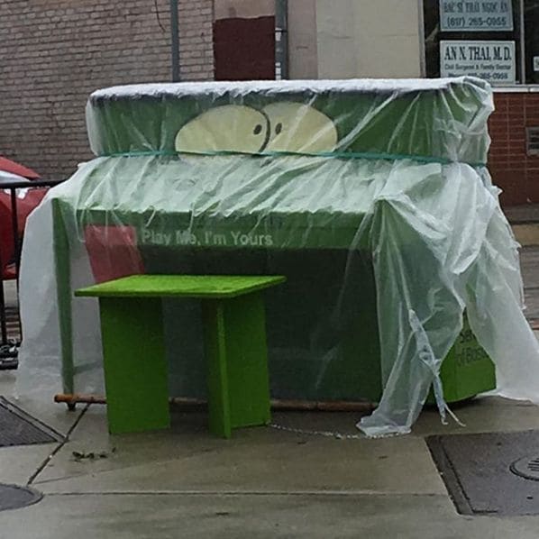 Public piano in Boston, Massachusetts, United States