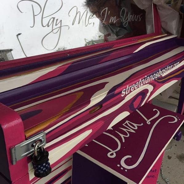 Public piano in Boston, Massachusetts, United States