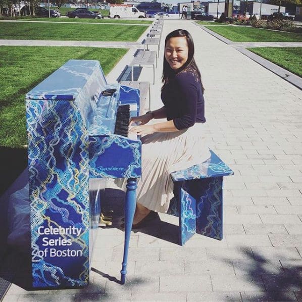 Public piano in Boston, Massachusetts, United States