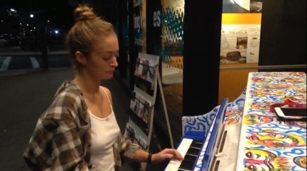 Public piano in Boston, Massachusetts, United States
