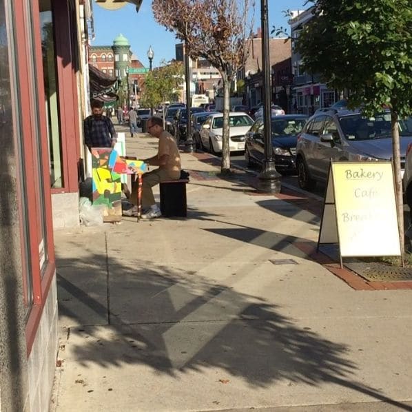 Public piano in Boston, Massachusetts, United States
