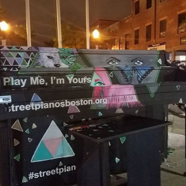 Public piano in Boston, Massachusetts, United States