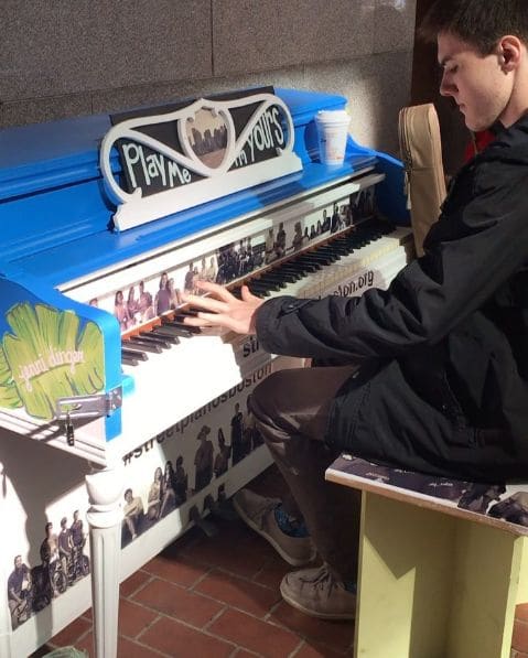 Public piano in Boston, Massachusetts, United States
