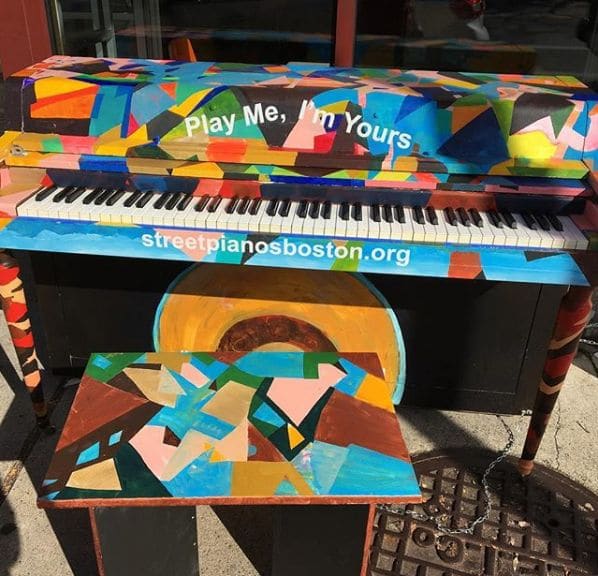 Public piano in Boston, Massachusetts, United States