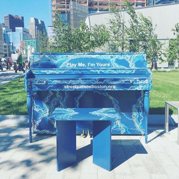 Public piano in Boston, Massachusetts, United States