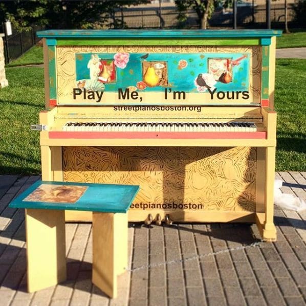 Public piano in Boston, Massachusetts, United States