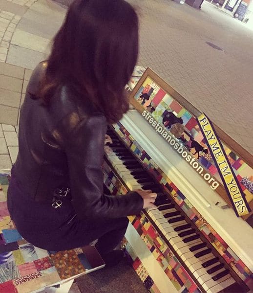 Public piano in Boston, Massachusetts, United States