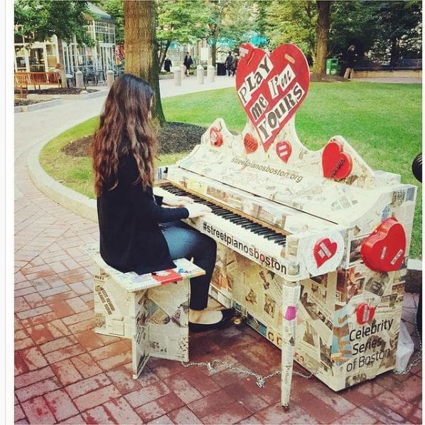 Public piano in Boston, Massachusetts, United States