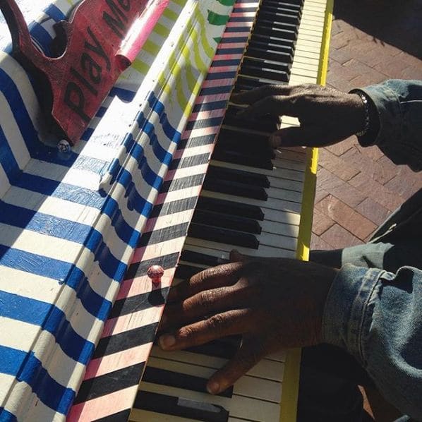 Public piano in Boston, Massachusetts, United States
