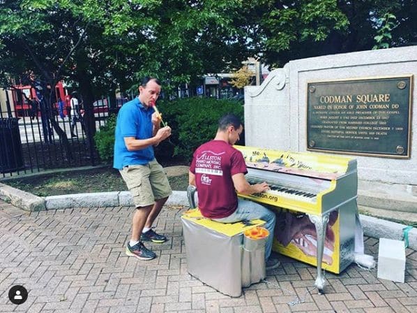 Public piano in Boston, Massachusetts, United States