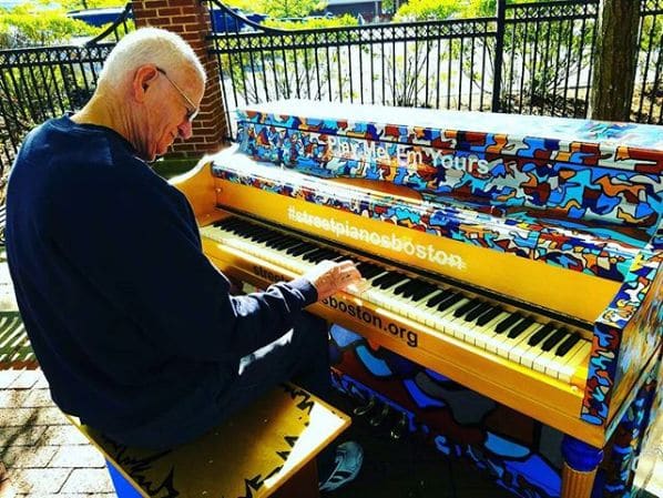 Public piano in Boston, Massachusetts, United States