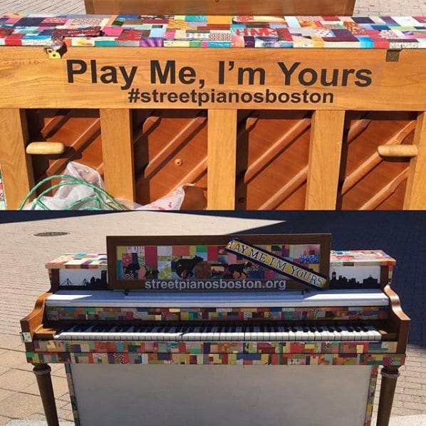 Public piano in Boston, Massachusetts, United States