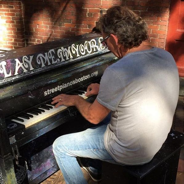 Public piano in Boston, Massachusetts, United States