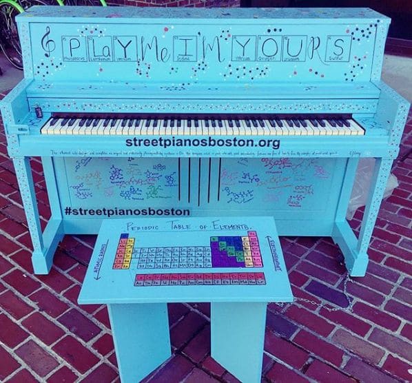 Public piano in Boston, Massachusetts, United States