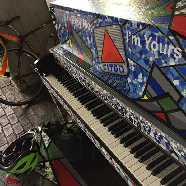 Public piano in Boston, Massachusetts, United States