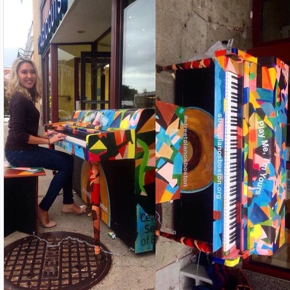 Public piano in Boston, Massachusetts, United States