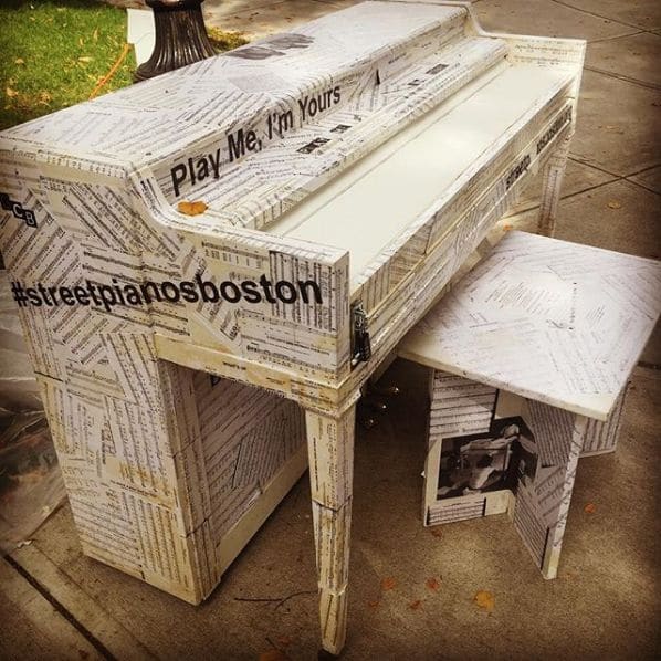 Public piano in Boston, Massachusetts, United States