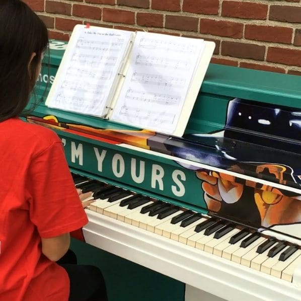 Public piano in Boston, Massachusetts, United States