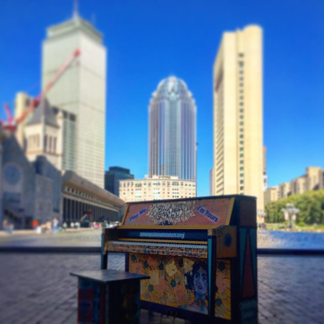 Public piano in Boston, Massachusetts, United States