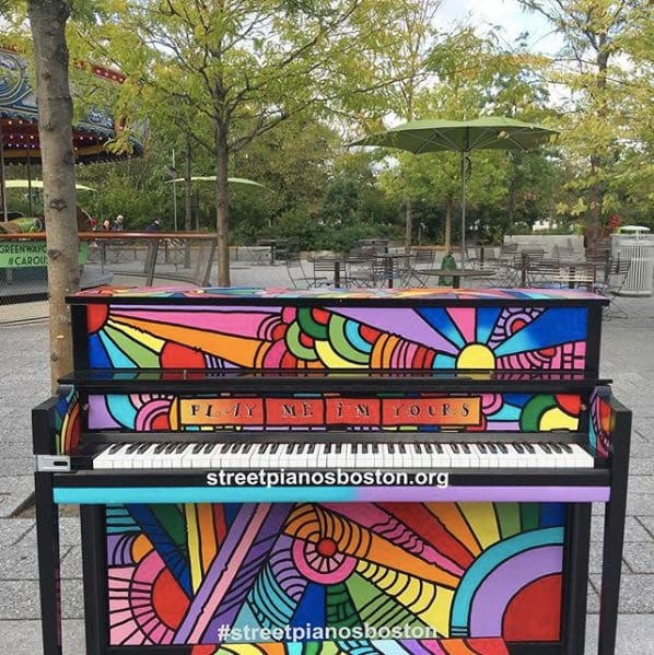 Public piano in Boston, Massachusetts, United States