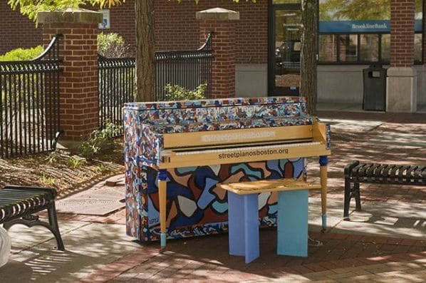 Public piano in Boston, Massachusetts, United States