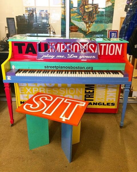 Public piano in Boston, Massachusetts, United States