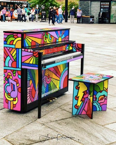Public piano in Boston, Massachusetts, United States