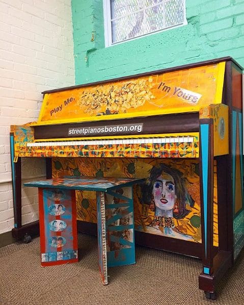 Public piano in Boston, Massachusetts, United States