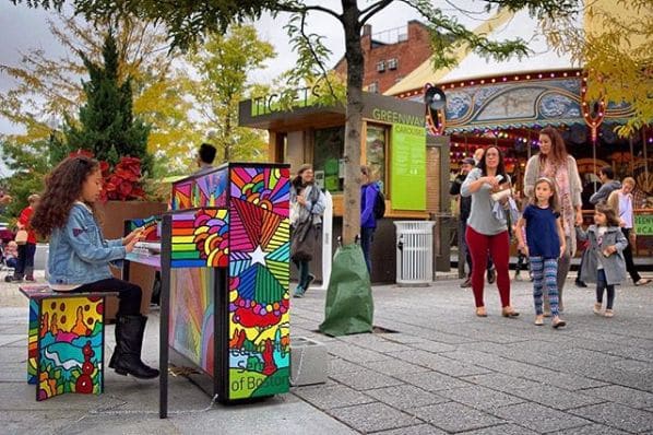 Public piano in Boston, Massachusetts, United States