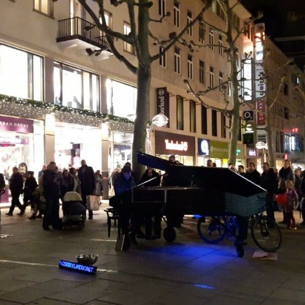 Public piano in Stuttgart, Baden-Württemberg, Germany
