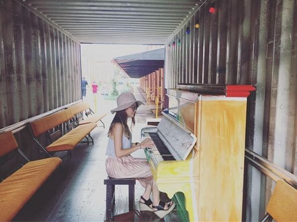 Public piano in South Geelong, Victoria, Australia