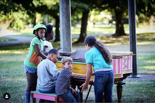 Photo of Peninsula Park at Maintenance Building, North Kerby Avenue, Piedmont, Portland, Multnomah County, Oregon, 97217, United States. What were these munchkins talking about I…