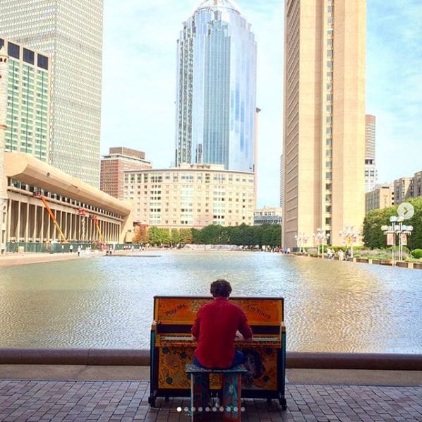 Public piano in Middlesex County, Massachusetts, United States