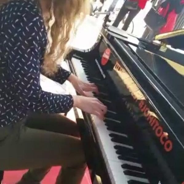 Public piano in Barcelona, Catalonia, Spain