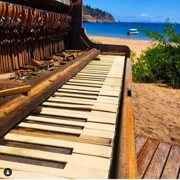Public piano in Nelly Bay, Queensland, Australia