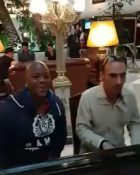 Public piano in Agdal Riyad أكدال الرياض, Morocco