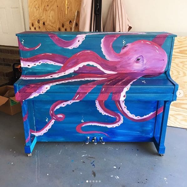 Public piano in Florence, South Carolina, United States