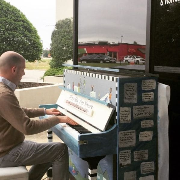 Public piano in Florence, South Carolina, United States