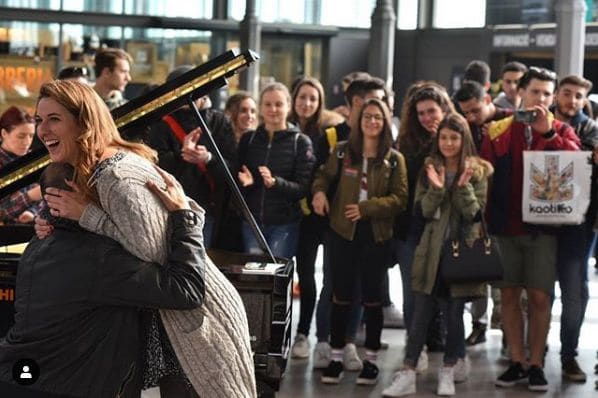 Public piano in Barcelona, Catalonia, Spain