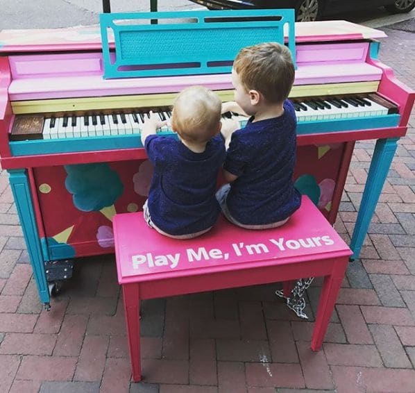 Public piano in Norfolk, Virginia, United States