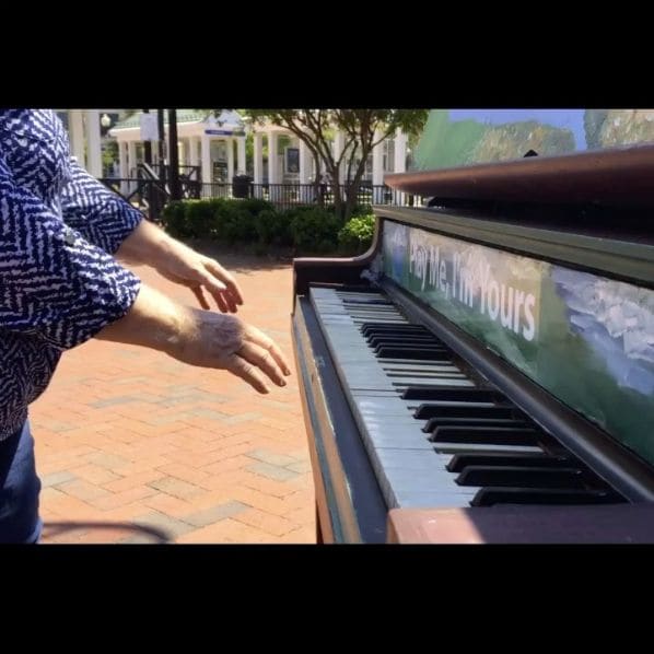 Public piano in Norfolk, Virginia, United States