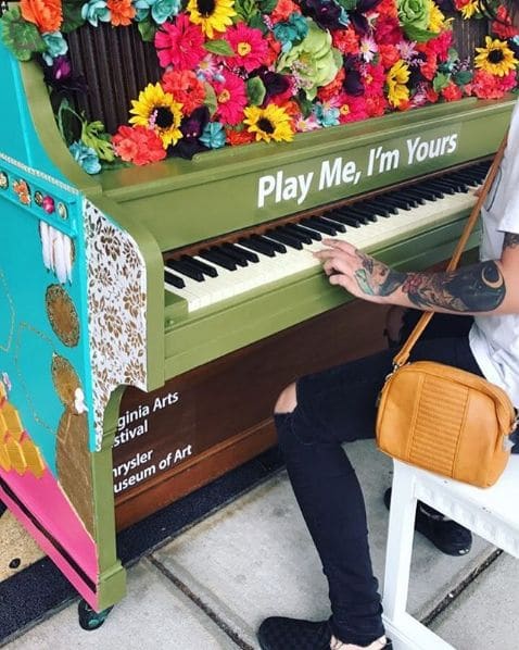 Public piano in Virginia Beach, Virginia, United States