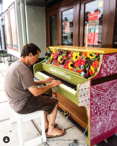 Public piano in Norfolk, Virginia, United States