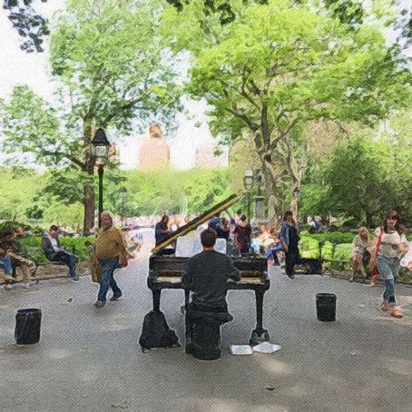 Photo of Washington Square Park at Washington Square Fountain, Washington Square South, Washington Square Village, Manhattan Community Board 2, Manhattan, New York County, New…